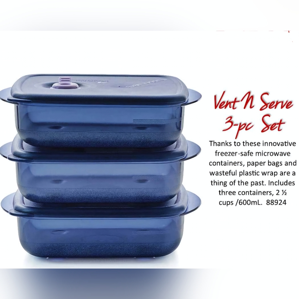 Tupperware 3pc vent n serve